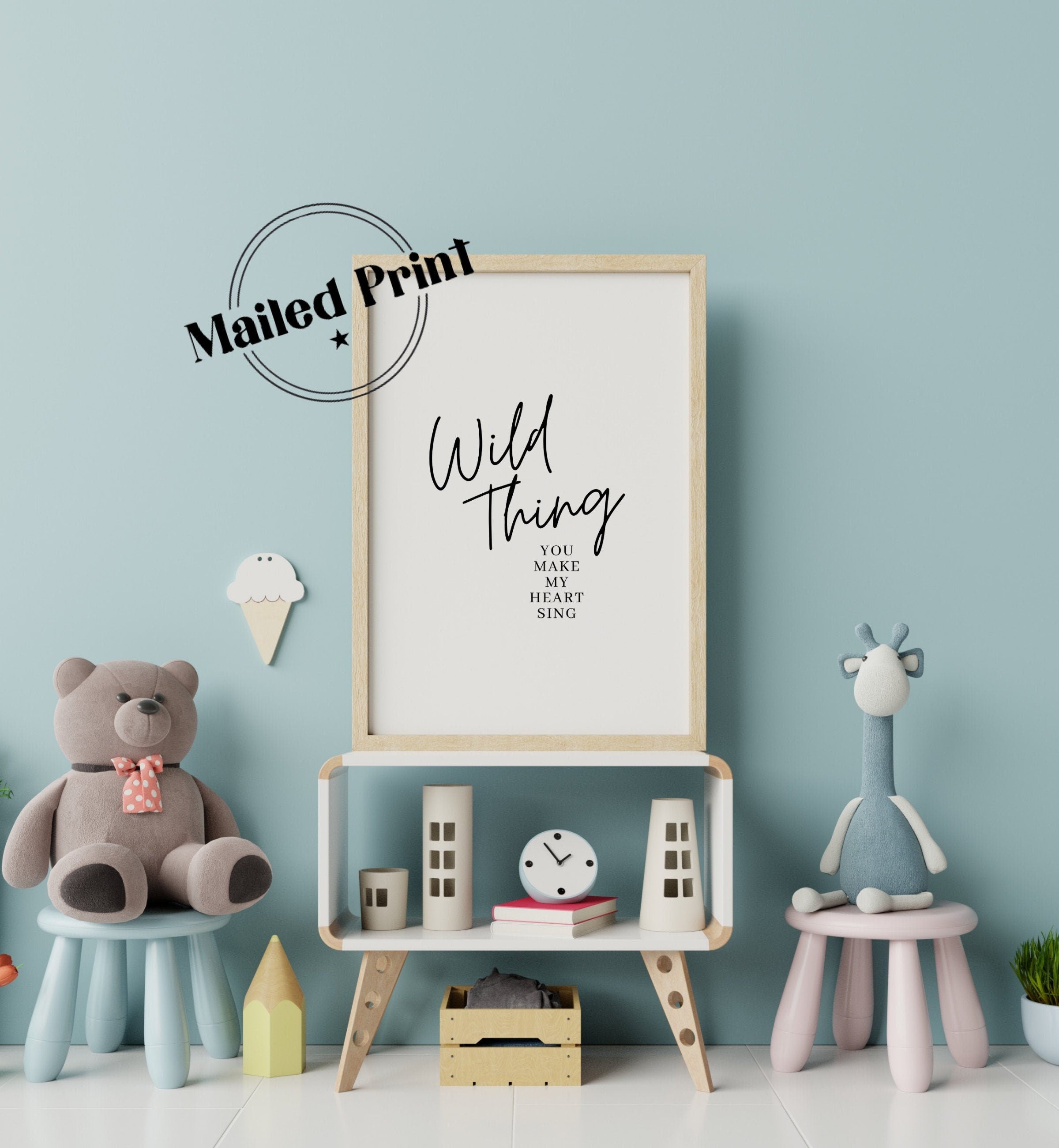 Wild Thing You Make My Heart Sing Poster | Lyrics Quote Poster | Bedroom Wall Art, Song Words Quote Art Printed Art, 16x20, 18x24, 24x36