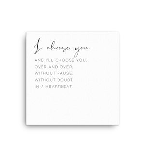 I Choose You Canvas Set of 2 | Master Bedroom Wall Art | I'd Choose You Over and Over Wedding gift | Above Bed Canvas
