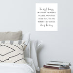 The Best Things in Life Poster Print Inspirational Quote, Positive Quotes, Quote Print, Best Friend Gift, Gift For Family