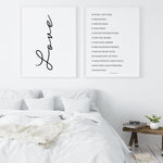 Love Is Patient Love is Kind Poster Set | Master Bedroom Wall Art | 1 Corinthians 13 | Bible Verse Wall Art | Guest Bedroom Decor