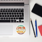 Stay Salty Retro Sticker | Matthew 5:13 | Water bottle, Laptop Stickers | Vinyl Waterproof Sticker