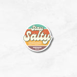 Stay Salty Retro Sticker | Matthew 5:13 | Water bottle, Laptop Stickers | Vinyl Waterproof Sticker