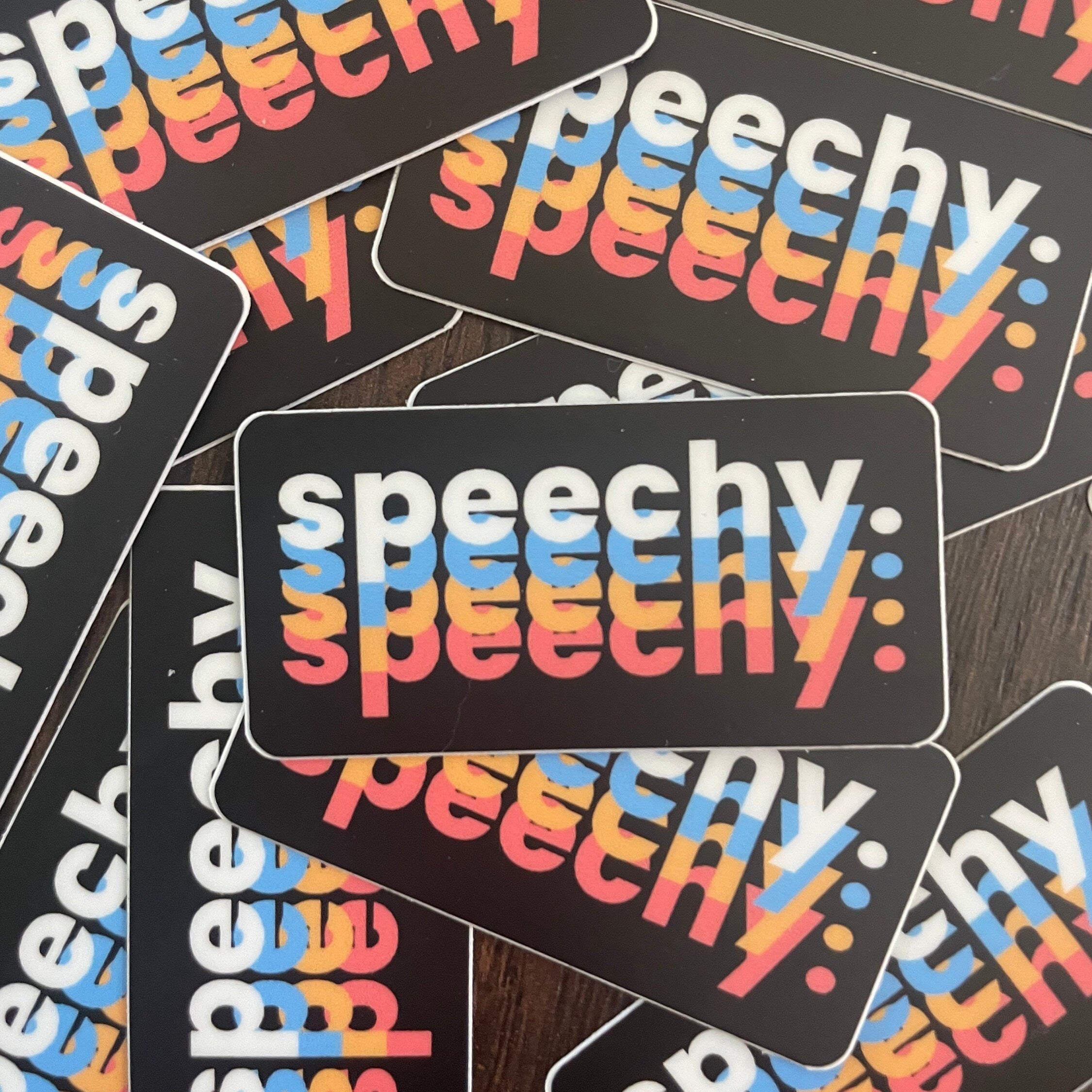Speechy Vinyl Sticker | Speech and Debate | Speech Therapy | SLP | Speech Stickers | Speech Language Pathologist | Speech Merch