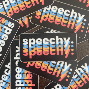Speechy Vinyl Sticker | Speech and Debate | Speech Therapy | SLP | Speech Stickers | Speech Language Pathologist | Speech Merch