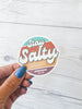 Stay Salty Retro Sticker | Matthew 5:13 | Water bottle, Laptop Stickers | Vinyl Waterproof Sticker