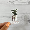 Fiddle Leaf Fig Vinyl Sticker | FAFO Sticker | Plant Sticker | Plant Lover Sticker | Laptop Sticker | Waterproof Sticker | Fiddle Around