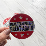 Team Policy Debate Sticker | Debate Club Stickers | Policy Debate Box Sticker | Speech and Debate | Forensics | Debate Coach Gift