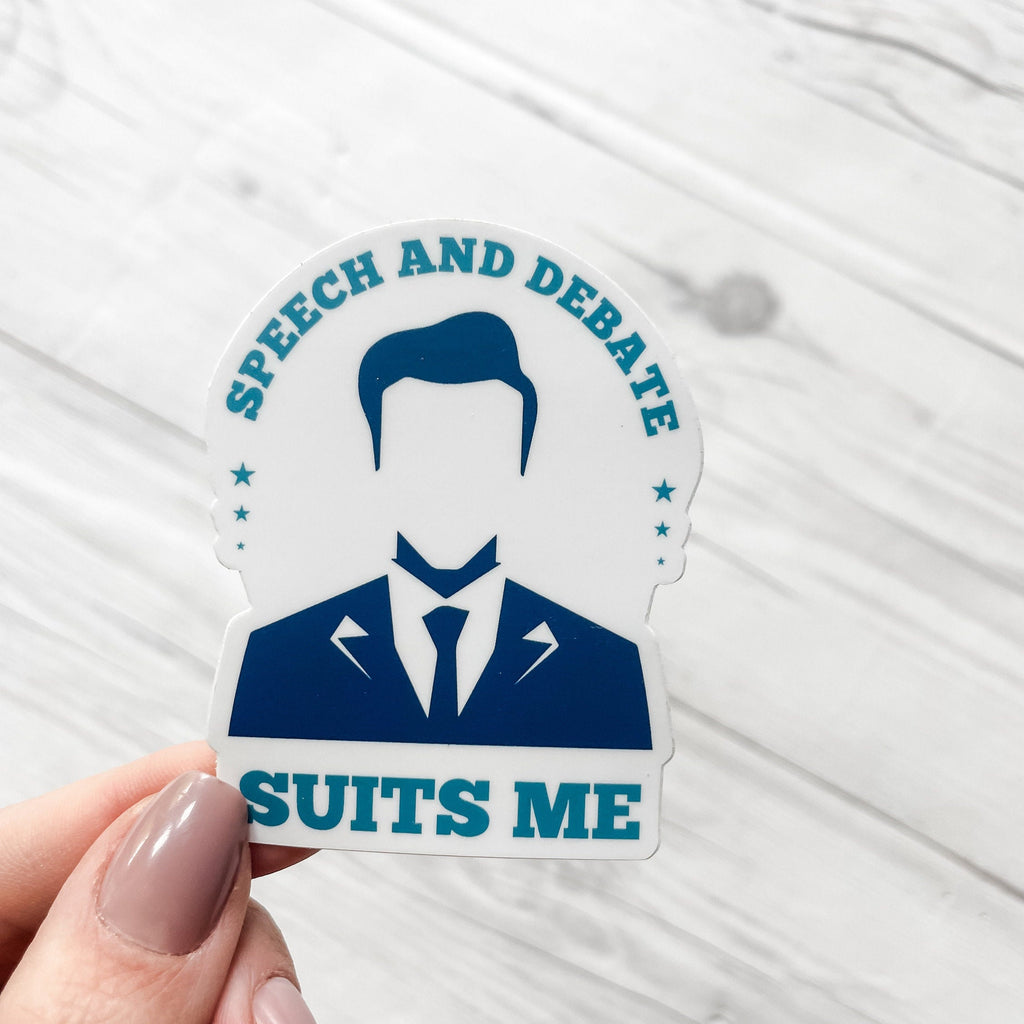 Speech and Debate Suits Me Sticker | Debate Club Stickers | Policy Debate Box Sticker | Speech and Debate | Forensics | Debate Coach Gift