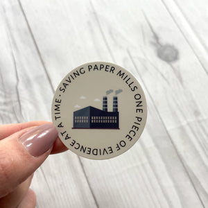 Funny Debate Sticker | Saving Paper Mills One Piece of Evidence at a Time Vinyl Sticker | Speech and Debate Club Sticker | Forensics