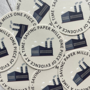Funny Debate Sticker | Saving Paper Mills One Piece of Evidence at a Time Vinyl Sticker | Speech and Debate Club Sticker | Forensics