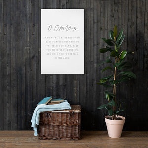 On Eagles Wings Canvas | Psalm 91 Bible Verse Prints,Christian Posters, Hymn Print, Large Canvas Wall Decor