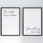 Take Me to Bed or Leave Me Forever | Master Bedroom Decor, Above Bed Prints | Top Gun Quote Poster Set | Printed Art 16x20, 18x24, 24x36