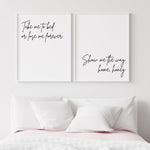 Take Me to Bed or Leave Me Forever | Master Bedroom Decor, Above Bed Prints | Top Gun Quote Poster Set | Printed Art 16x20, 18x24, 24x36