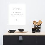 Come Lord Jesus Prayer Poster | Dining Room Scripture Sign | Table Blessing Print | Farmhouse Decor