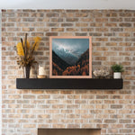 Fall Forest Framed Poster | Winter Landscape Print | Misty Forest | Fall Decor | Nature Landscape Large Wall Art