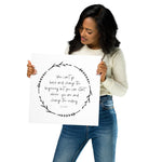You can't go back and change the beginning Poster l Farmhouse Decor l Change the Ending Quote l Living Room Wall | Recovery | Motivation