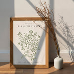 Modern Poster Scripture Art I Am The Vine You Are The Branches Wall Art John 15:5, Scripture Art, Bible Verse Wall Art