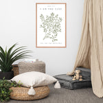 Framed Poster Modern Scripture Art I Am The Vine You Are The Branches Wall Art John 15:5, Scripture Art, Bible Verse Wall Art