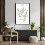 Framed Poster Modern Scripture Art I Am The Vine You Are The Branches Wall Art John 15:5, Scripture Art, Bible Verse Wall Art