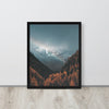 Fall Forest Framed Poster | Winter Landscape Print |  Misty Forest | Fall Decor | Nature Landscape Large Wall Art