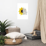 Be a Sunflower Poster | Sunflower Decor | Positivity Quote | Mental Health Awareness | Stand Tall and Find the Light | Classroom Decor