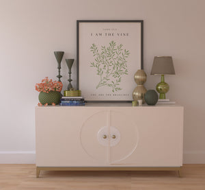 Modern Poster Scripture Art I Am The Vine You Are The Branches Wall Art John 15:5, Scripture Art, Bible Verse Wall Art