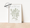 A white framed print with a green vine illustration and the text &#39;JOHN 15:5&#39;, &#39;I AM THE VINE&#39;, and &#39;YOU ARE THE BRANCHES&#39;.