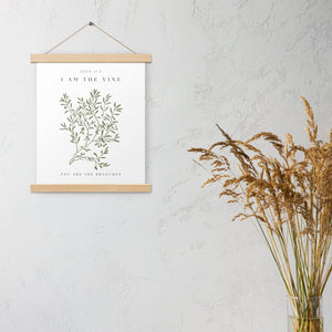 Modern Scripture Art I Bible Verse Hanging Sign Am The Vine You Are The Branches John 15:5, Scripture Art, Bible Verse Wall Art