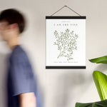 Modern Scripture Art I Bible Verse Hanging Sign Am The Vine You Are The Branches John 15:5, Scripture Art, Bible Verse Wall Art