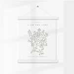 Modern Scripture Art I Bible Verse Hanging Sign Am The Vine You Are The Branches John 15:5, Scripture Art, Bible Verse Wall Art