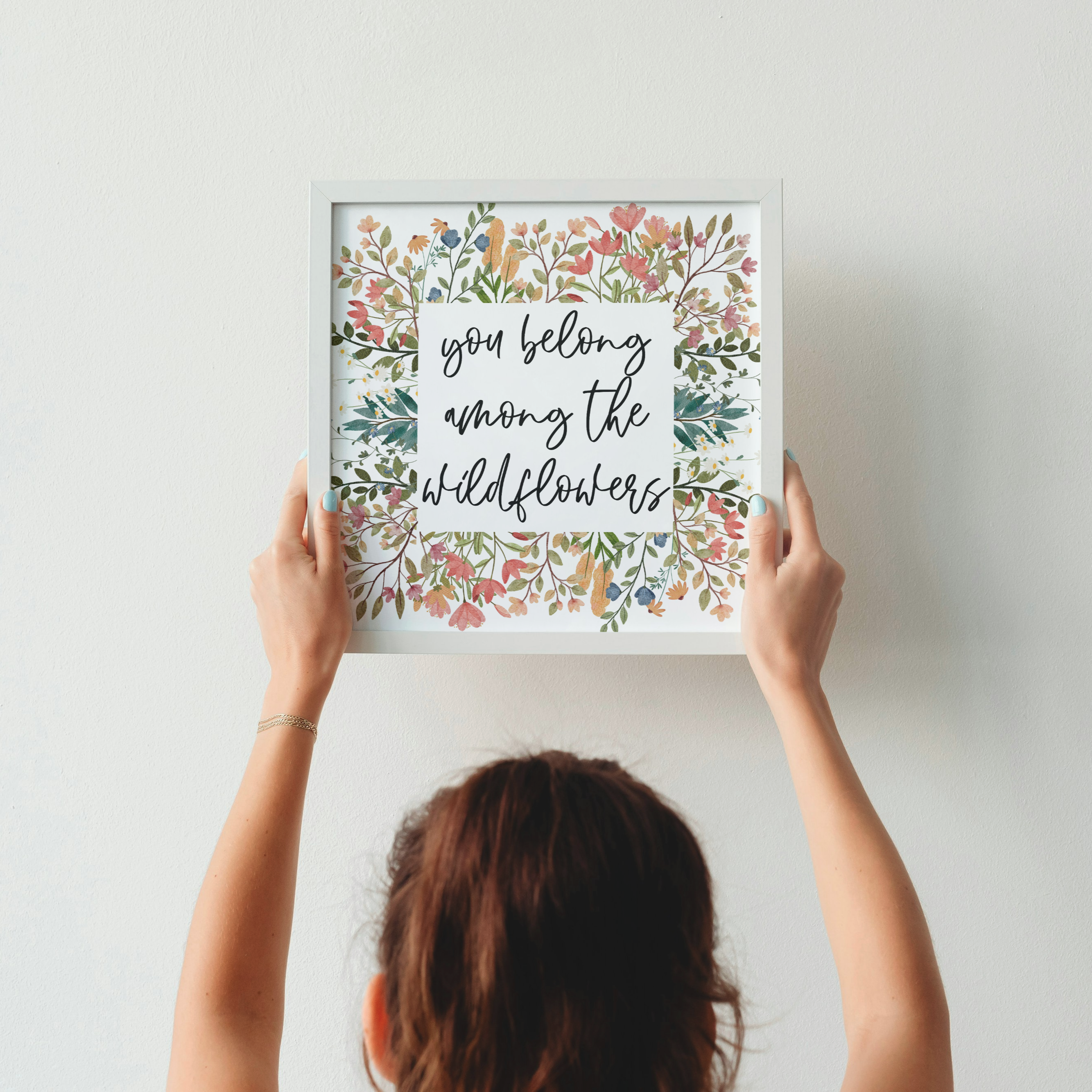 You Belong Among the Wildflowers Print, Floral Wall Art, Botanical Poster