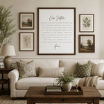 Our Father Lord's Prayer Print | Script Christian Wall Art