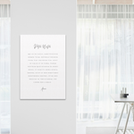 Pater Noster Latin Prayer Canvas | The Lord’s Prayer Christian Wall Art