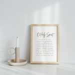 O Holy Spirit Prayer Print | Minimalist Catholic & Christian Wall Art Poster