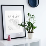 O Holy Spirit Prayer Print | Minimalist Catholic & Christian Wall Art Poster