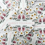 Barely Tolerable Jane Austen Floral Sticker