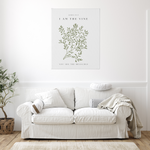 John 15:5 Scripture Canvas – Modern Christian Wall Art – I Am the Vine Bible Verse Print